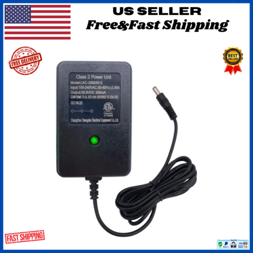 24V Ride On Kids Car Battery Charger with Charging Indicator Black