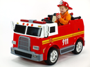 2 Seater Fire Truck Ride On Toy W/Wireless Control Working Water Shooting Hose Function PA System Red