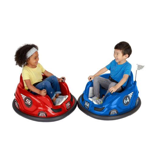 Electric Bumper Cars Set of 2, Powered by 6-Volt Battery