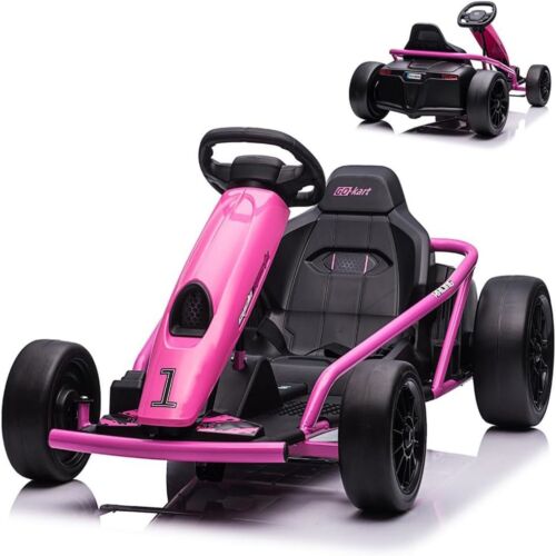 Electric Go Kart for Kids 8-12 Years - 300W*2 Motors, Music