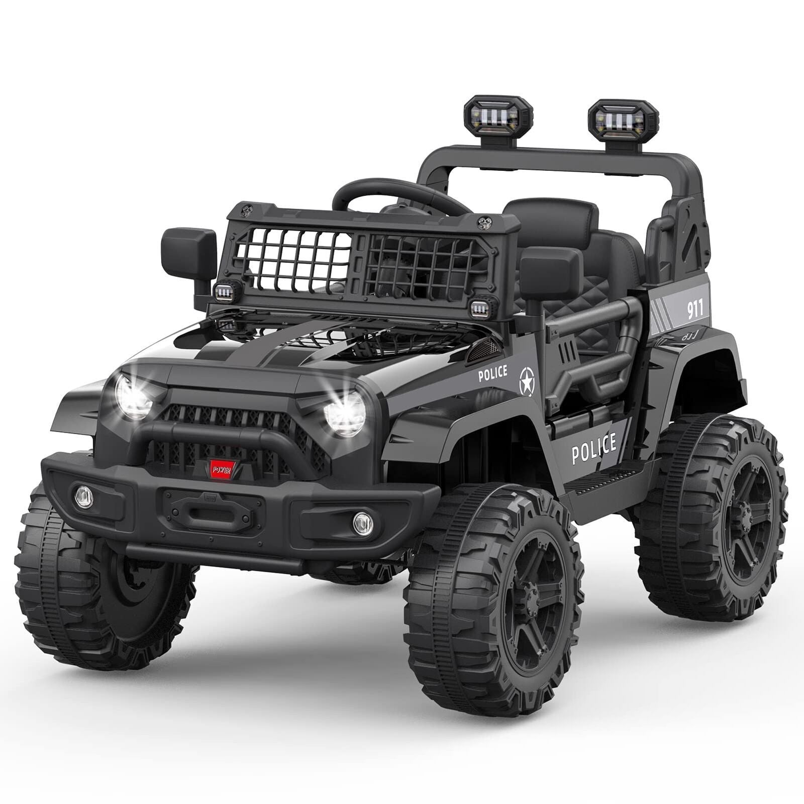Electric Jeep Toy Truck for Kids 12V Ride On Car with Remote Control