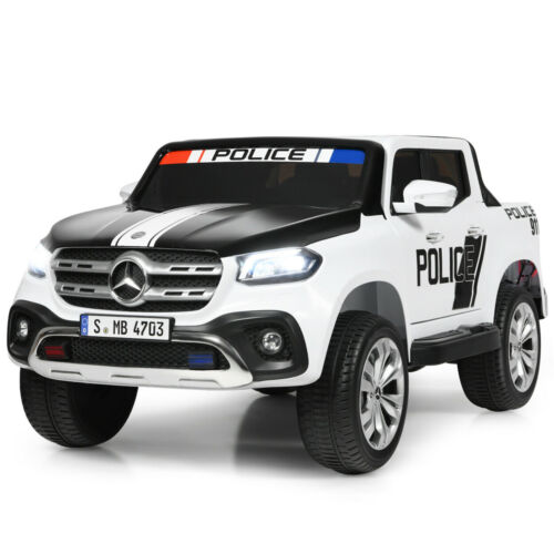 Licensed Mercedes Benz X Class 2-Seater Kids Ride On Police Car with T