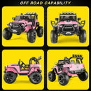 12V/24V Kids Ride-On Truck Car Jeep with LED Lights & Remote Control - 2 Sizes Available