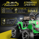 400W 2-Seater Electric Ride-On Jeep for Kids with LED Lights and Remote Control