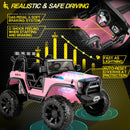 400W 2-Seater Electric Ride-On Jeep for Kids with LED Lights and Remote Control