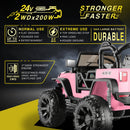 400W 2-Seater Electric Ride-On Jeep for Kids with LED Lights and Remote Control