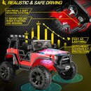 400W 2-Seater Electric Ride-On Jeep for Kids with LED Lights and Remote Control