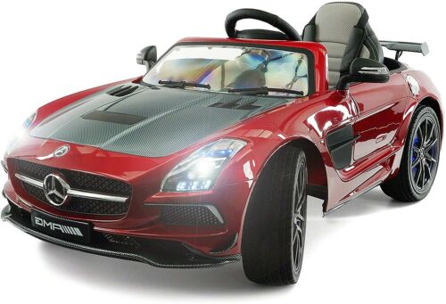 2023 Red Carbon SLS AMG Mercedes Benz Car for Children 12V Electric Ri