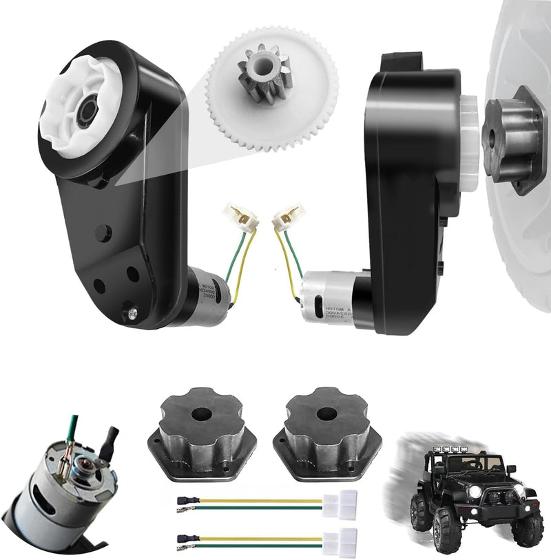 Lot De 2 Moteurs Électriques 24V 40000 RPM RS555 - Puissants Et Silencieux Pour Voitures Enfants, Véhicules RC Et Projets DIY