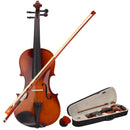 1/4 Size Beginner Violin Set Natural Solid Wood with Bow Rosin and Case Magic Cars Variant 0