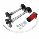 12V Super Loud Silver Air Horn Kit for Train, Truck, Car, SUV, and Boat Magic Cars Variant 0