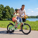 Green Girls Bike with Basket for Ages 3-8 - 12-18 Inches Magic Cars 2