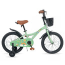 Green Girls Bike with Basket for Ages 3-8 - 12-18 Inches Magic Cars 3