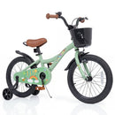 Green Girls Bike with Basket for Ages 3-8 - 12-18 Inches Magic Cars Variant 0