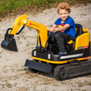 12-Volt Kids Ride-On Bulldozer Toy Vehicle