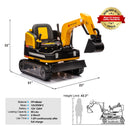 12-Volt Kids Ride-On Bulldozer Toy Vehicle