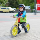 12 Inch Green Balance Bike with Adjustable Seat and Rotatable Handlebar Magic Cars 2