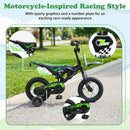 12-Inch Black Motorcycle-Style Kids Bike for Boys and Girls Ages 3-4 Magic Cars 4