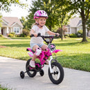 Pink 12-Inch Motorcycle-Themed Kids Bike for Ages 3-4 Magic Cars 1