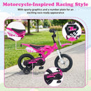 Pink 12-Inch Motorcycle-Themed Kids Bike for Ages 3-4 Magic Cars 4