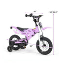 Purple 12-Inch Kids Motorcycle-Style Bike for Boys and Girls Ages 3-4 Magic Cars 3