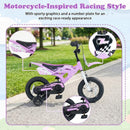 Purple 12-Inch Kids Motorcycle-Style Bike for Boys and Girls Ages 3-4 Magic Cars 4