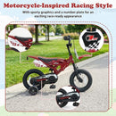Red Motorcycle-Inspired 12 Inch Bike for Kids Aged 3-4 Years Magic Cars 4