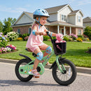Spring Party Green 12-Inch Girls Bike with Basket for Ages 3-8 Magic Cars 1