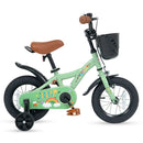 Spring Party Green 12-Inch Girls Bike with Basket for Ages 3-8 Magic Cars 3