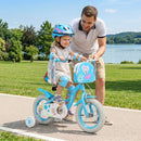 Blue 12-Inch Girls Bike with Front Bag and Streamers for Ages 3-4 Magic Cars 1