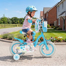 Blue 12-Inch Girls Bike with Front Bag and Streamers for Ages 3-4 Magic Cars 2