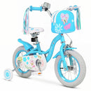 Blue 12-Inch Girls Bike with Front Bag and Streamers for Ages 3-4 Magic Cars Variant 0