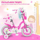 12-Inch Pink Girls' Bike with Front Basket and Streamers for Ages 3-4 Magic Cars 3