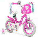 12-Inch Pink Girls' Bike with Front Basket and Streamers for Ages 3-4 Magic Cars Variant 0