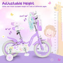 Purple 12-Inch Girls Bike with Front Bag and Streamers for Ages 3-4 Magic Cars 3