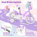 Purple 12-Inch Girls Bike with Front Bag and Streamers for Ages 3-4 Magic Cars 4