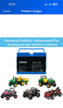 12 Volt Replacement Battery for Peg Perego John Deere Gator Polaris Gaucho Rockin' Case Vehicle Magic Cars 1