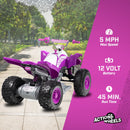 12-Volt Battery-Powered Purple Ride-On ATV with Music for Girls Ages 3-5 Years Magic Cars 1