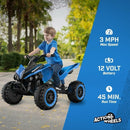12 Volt Blue Phantom ATV Ride-On with Action Wheels, Battery Powered for Boys and Girls Magic Cars 5