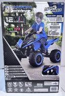 12 Volt Blue Phantom ATV Ride-On with Action Wheels, Battery Powered for Boys and Girls Magic Cars Variant 0