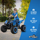 Volt Blue Phantom Battery-Powered ATV Ride-On for Boys and Girls Magic Cars 3