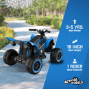Volt Blue Phantom Battery-Powered ATV Ride-On for Boys and Girls Magic Cars 5