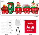 12ft Christmas Inflatable Train Featuring Santa Claus, Reindeer, and Gingerbread Man Magic Cars 4