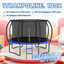 12FT Outdoor Trampoline with Inner Safety Enclosure Net, Ladder, PVC Spring Cover Magic Cars 4