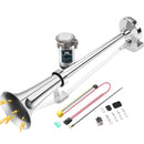 12V 150dB 18-Inch Chrome Zinc Single Trumpet Truck Air Horn Magic Cars 0
