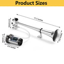 12V 150dB 18-Inch Chrome Zinc Single Trumpet Truck Air Horn Magic Cars 1