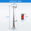 12V 150dB Chrome Zinc Single Train Trumpet Air Horn with Compressor for Trucks Magic Cars 1