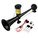 12V 150dB Single Trumpet Air Horn for Cars and Trucks, 18-Inch Chrome Zinc Finish Magic Cars 0