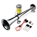 12V 150dB Single Trumpet Car and Truck Air Horn 18-Inch Chrome Zinc Magic Cars 0