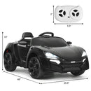 12V 2.4G RC Electric Vehicle with Lights in Black Magic Cars 3
